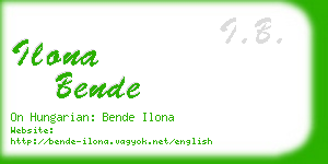 ilona bende business card